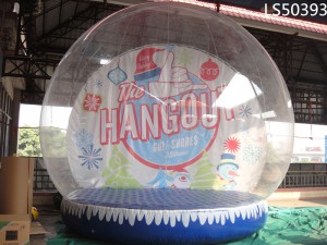 Giant promotional gifts inflatable snow globe with customized design,festival decorations gound ball for sale LS50393