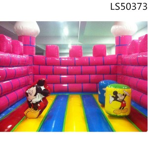 Amusement park playground inflatable bouncer castle inflatable castle with slide for sale LS50373