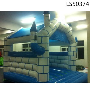 Amusement park playground inflatable bouncer castle inflatable castle with slide for sale LS50374