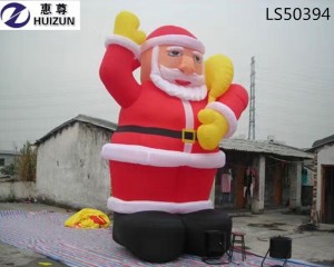 Festival Series Inflatable Christmas Santa With Beard And Hat For Christmas Decorations Outdoor LS50394