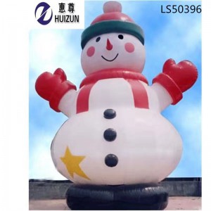 Cartoon Design Giant Inflatable Snowman With Smile Face For Parties& Festival Decoration Outdoors LS50396