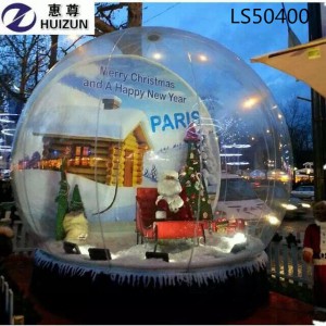 Festival series inflatable Christmas decorations snow globe with led light and customized design for sale LS50400