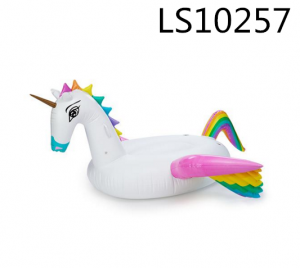 Giant Inflatable pony pool float with white body LS10257