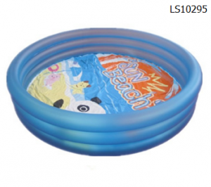 Big round with colorful base factory inflatable pvc swimming pool water pool for kids  LS10295