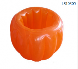 New design inflatable pvc orange swimming pool water pool wash tub pumpkin shape for kids LS10305