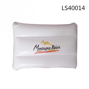 6p free pvc pillow 30*20cm phthalated free beach pillow LS40014