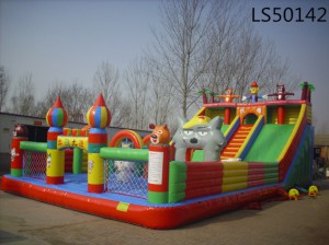 Juvenile Carton Inflatable Slide for Kids LS50142