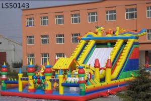 Double Dragons Inflatable Slide with High Quality LS50143