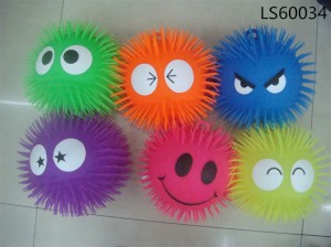 wholesale kids emoji toys puffer ball TPR bouncing ball LS60034