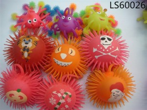 toy puffer ball wholesale cheap TPR bouncing ball LS60026