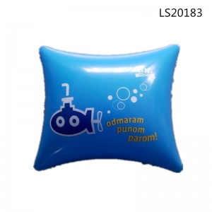 Inflatable beach pillow with logo printing for promotion LS20183