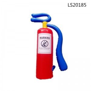 Inflatable fire extinguisher toys with warning printing for promotion LS20185