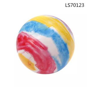 Rainbow design colorful full printing pvc ball for sale LS70123