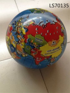 New colorful earth globe design inflatable pvc ball, labeling ball for sale LS70135