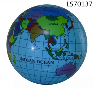 New earth globe labeling ball, earth globe design pvc ball with full printing for sale LS70137