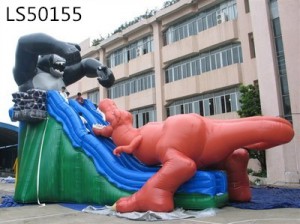 Funny Dinosaur Inflatable Slide for Mall LS50155