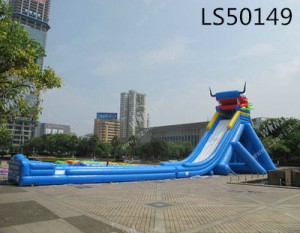 Extended Blue Inflatable Slide with High Quality LS50149