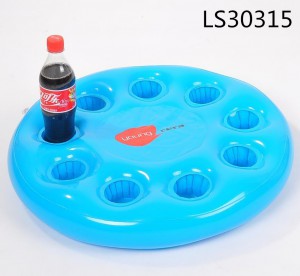 Giant round design inflatable can cup holder with logo for promotion LS30315