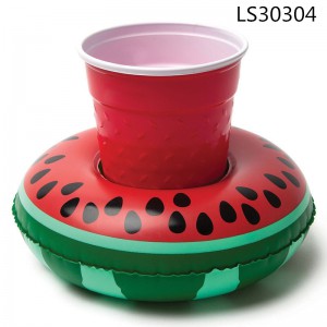 Inflatable watermelon design cup holder for promotion LS30304