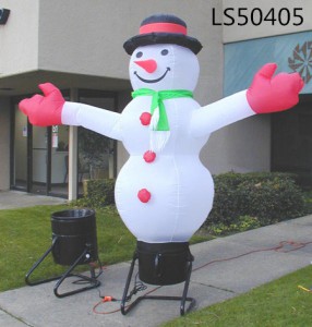 Christmas Decorations Inflatable Snowman With Smile Face For Kids Play In Outdoors LS50405