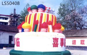 Festival Series Inflatable Big Cake With Customized Printing For Outdoor Decorations And Promotion LS50408