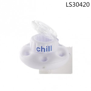 ​Fashionable design white inflatable pvc ice bucket container for promotional gifts LS30420