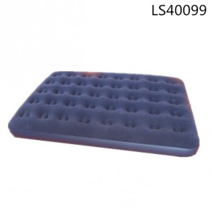 Factory eco-friendly inflatable flocked pvc bed air mattress  LS40099