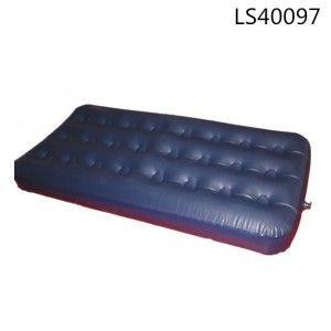 Promotional custom inflatable air pvc single bed for outdoors leisure LS40097