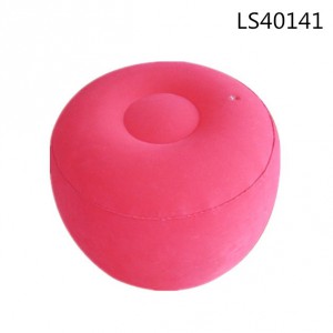 Promotional custom inflatable pvc pink cute round air sofa for outdoors LS40141