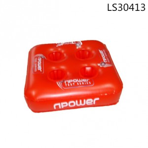 Inflatable pvc cup holder with custom logo for promotional gifts LS30413