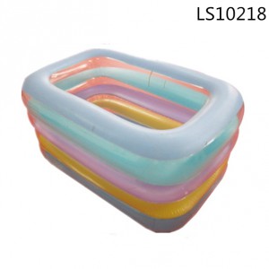 Big rectangle inflatable pvc swimming pool water pool in multi-colors for baby LS10218