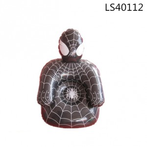 New design factory inflatable pvc air sofa chair in spideman shape LS40112