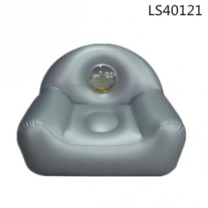 High quality noble gray inflatable PVC air sofa for leisure LS40121