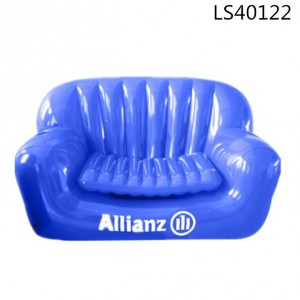 High quality dark blue inflatable PVC air sofa chair with cushion for rest leisure LS40122