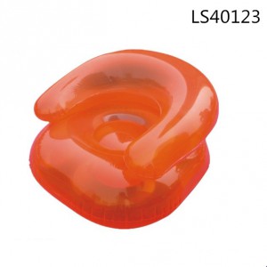 ​Transparent orange simple inflatable PVC air sofa chair with cushion without printing LS40123