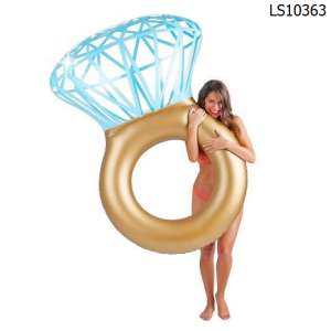 Popular design pvc inflatable diamond  ring LS10363